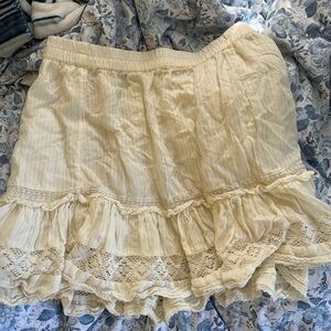 Urban Outfitters Cream Lace Trim Skirt Size Small